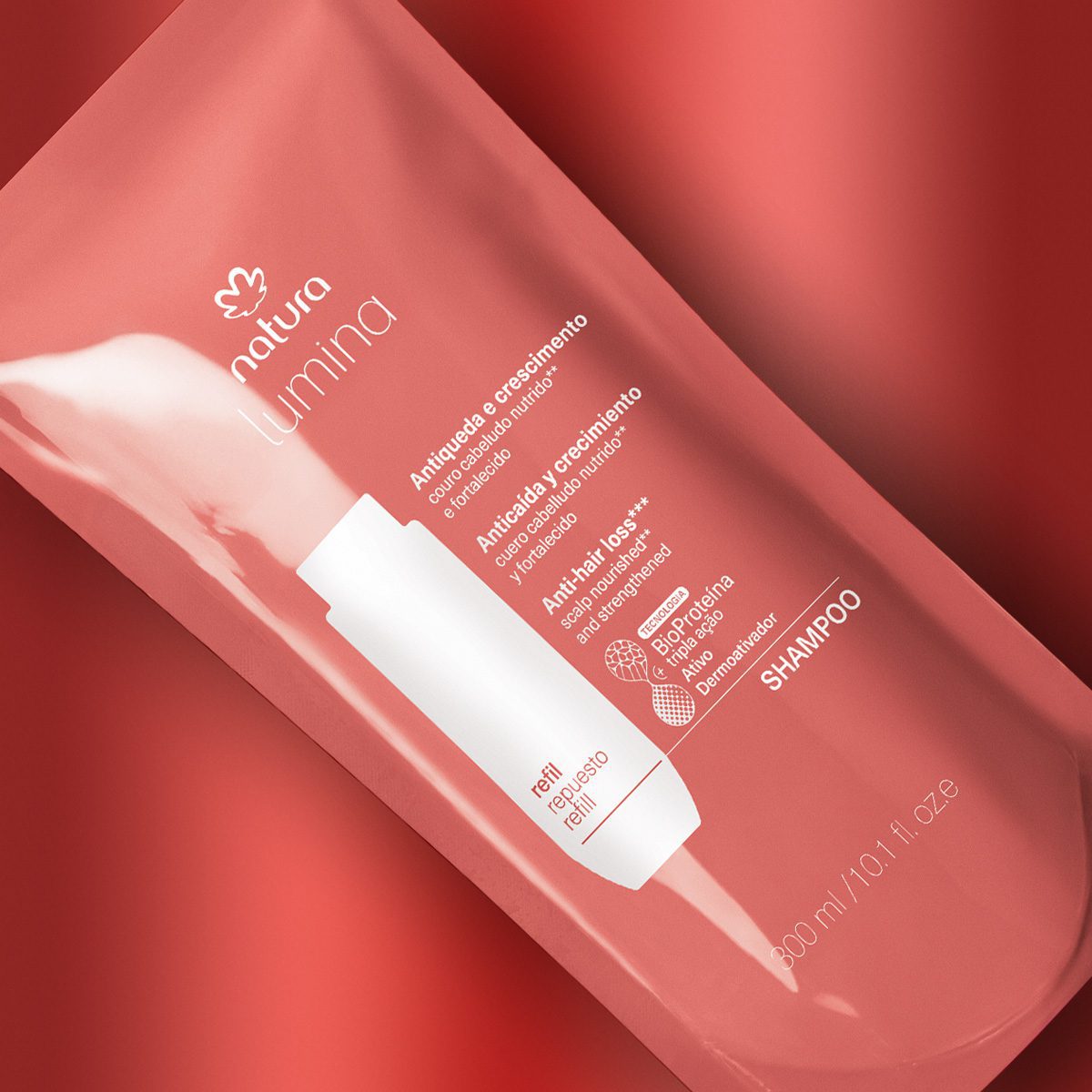 Refil Shampoo Estimulante Antiqueda E Crescimento Lumina