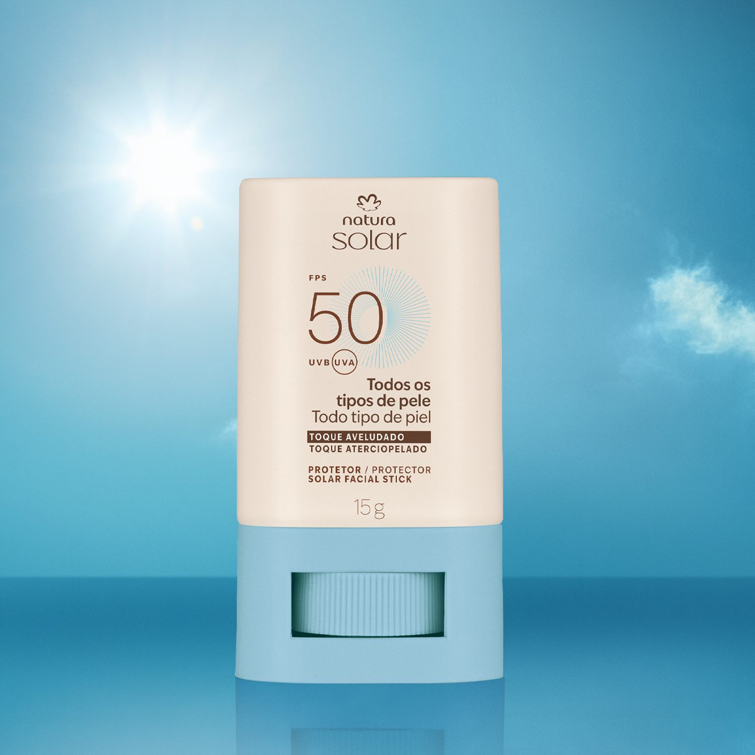 Protetor Solar Facial Stick FPS 50 Natura Solar