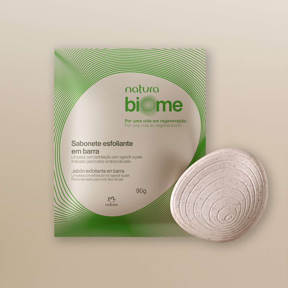 Ingredientes e textura do Sabonete Biōme