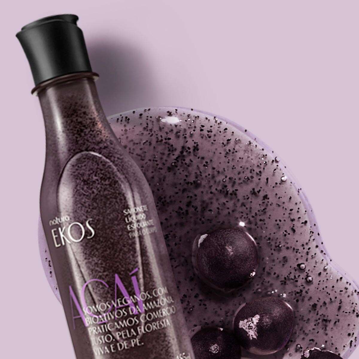 Sabonete Líquido Esfoliante Corporal Ekos Açaí