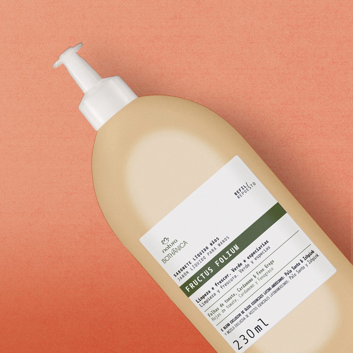 Fragrância verde com especiarias do sabonete