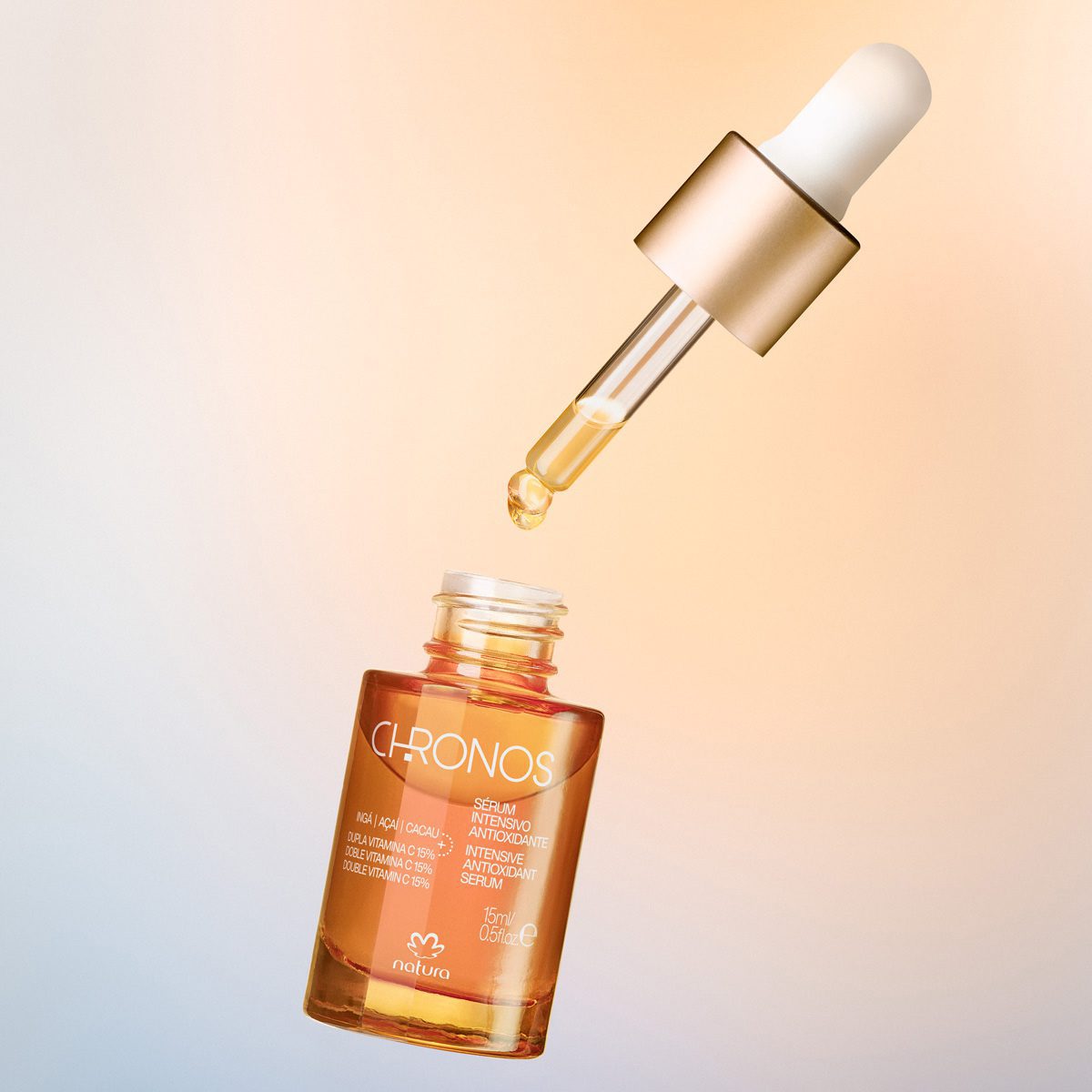 Serum Intensivo Antioxidante Chronos 15 ml 4 Aplicação do Sérum Intensivo Antioxidante Chronos