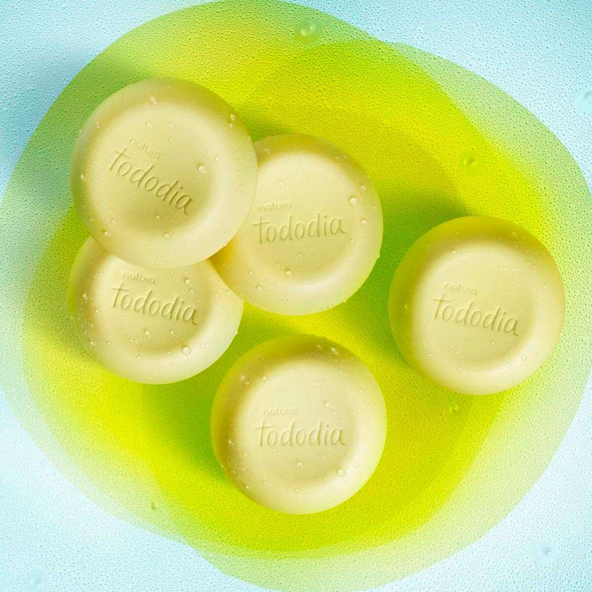 Sabonete Vegetal Tododia com Capim Limão e Hortelã.