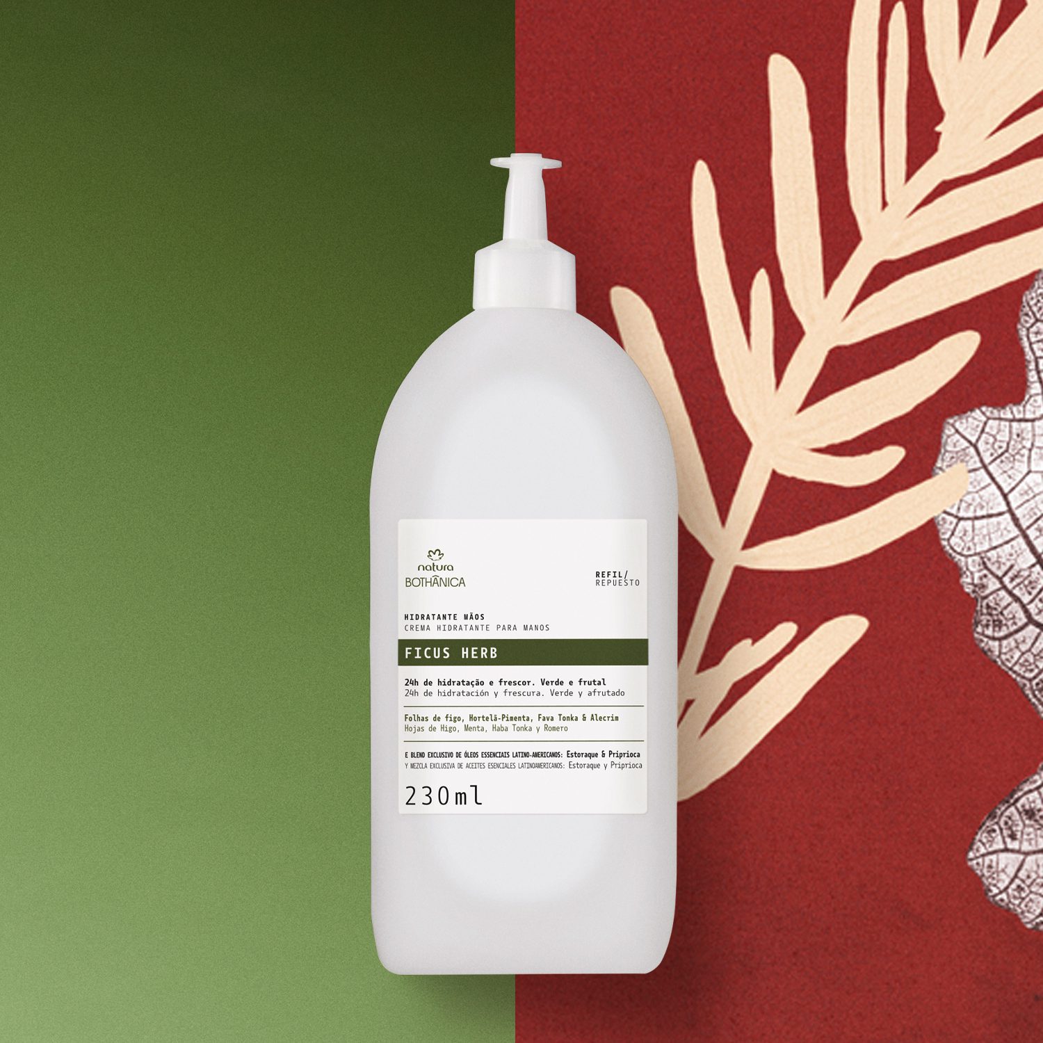 Refil Hidratante Mãos Bothânica Ficus Herb 230 ml