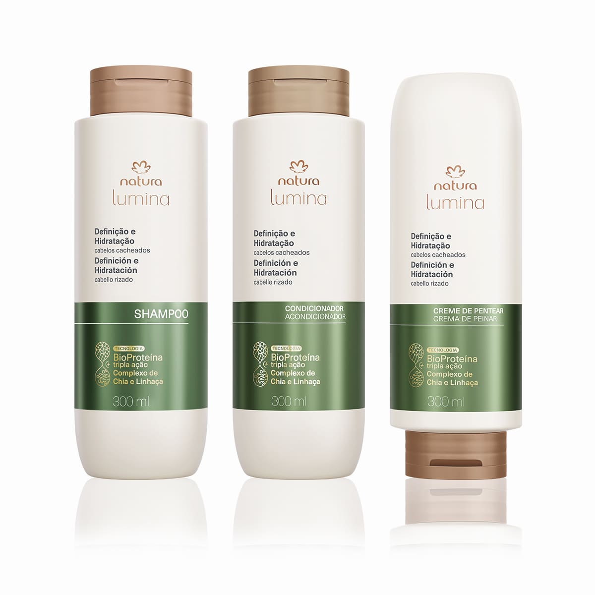 Kit Lumina Cacheados Shampoo, Condicionador e Creme para Pentear (3 produtos) 4 1758166743 515 Kit Lumina Cacheados Shampoo Condicionador E Creme Para Pentear 3