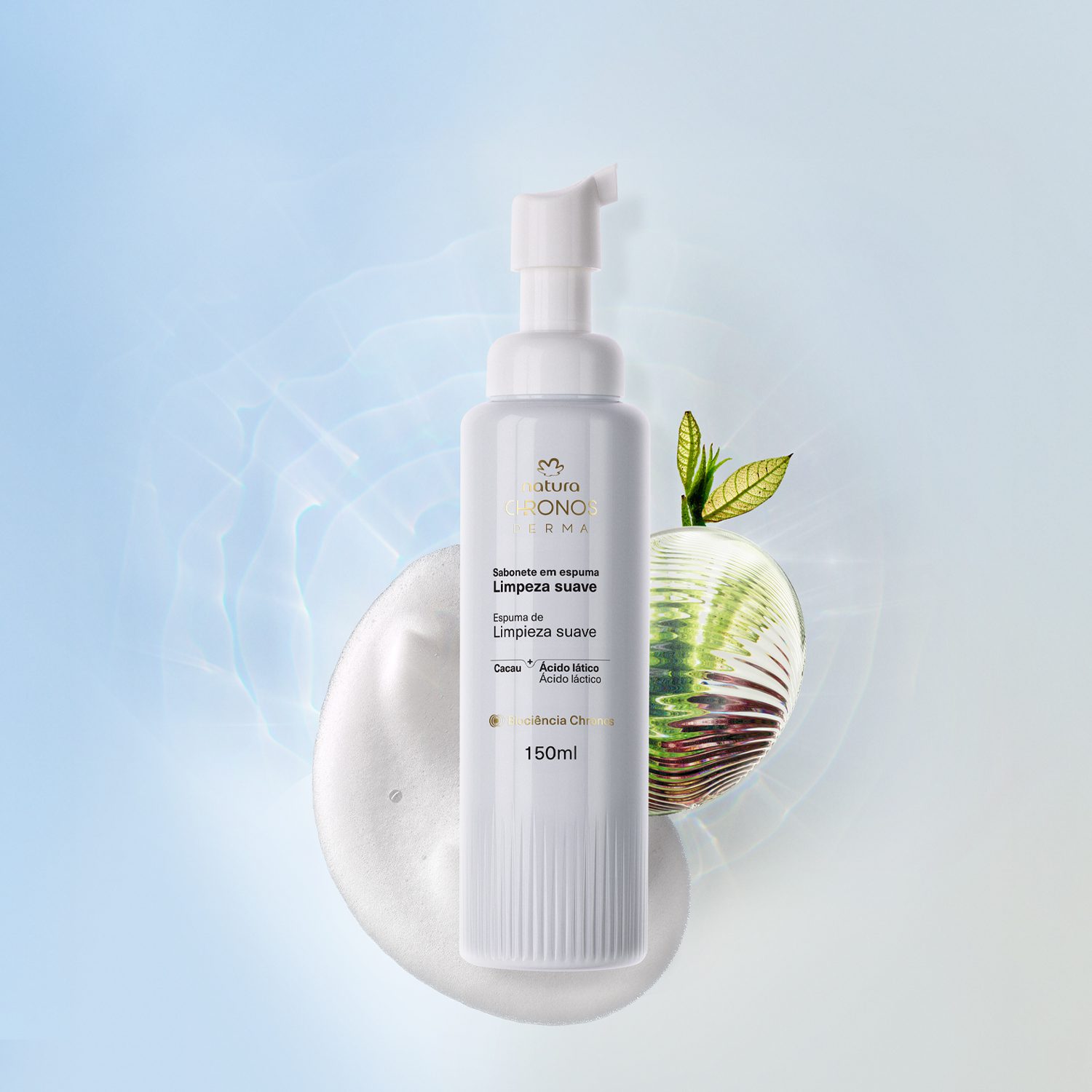 Sabonete em Espuma Limpeza Suave Chronos Derma