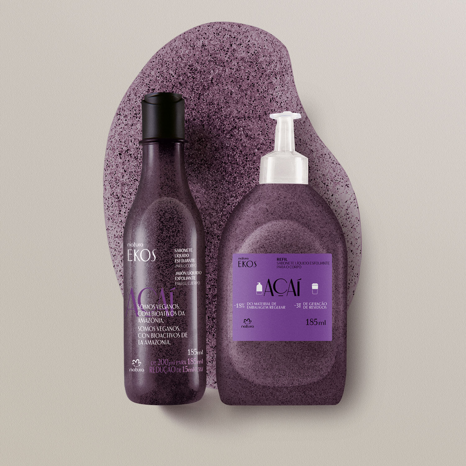 Esfoliação suave com Sabonete Ekos Açaí