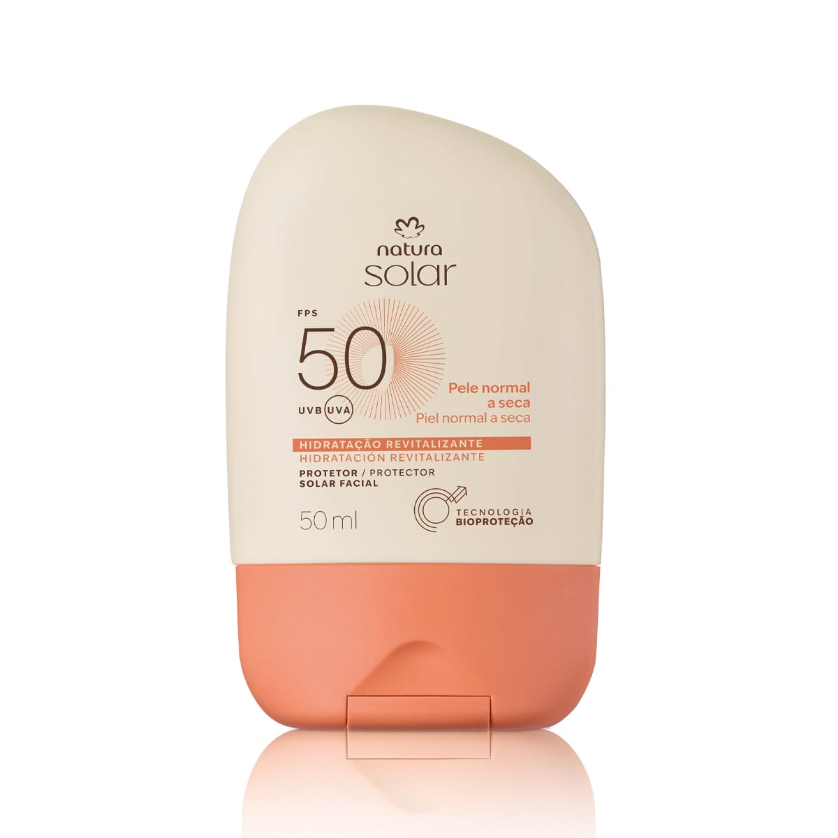 Protetor Solar Facial Pele Normal A Seca Fps 50 Natura Solar 50 ml 4 Protetor Solar Facial Pele Normal a Seca FPS 50 Natura Solar