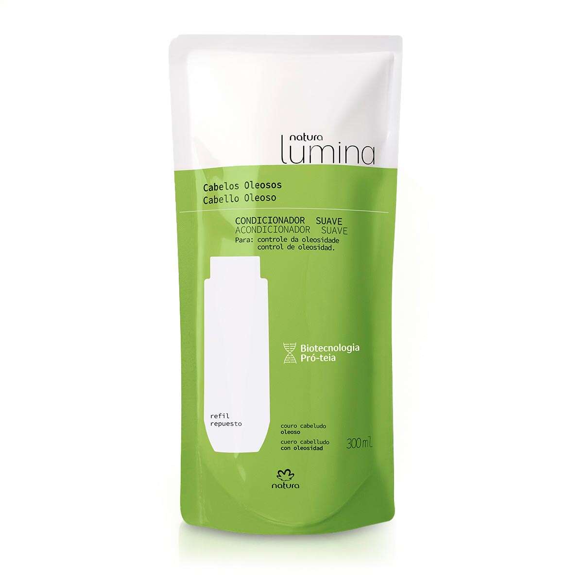 1758402171 202 Refil Condicionador Suave Para Cabelos Oleosos Lumina 300ml