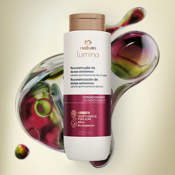 Condicionador Provitalidade Para Cabelos Quimicamente Danificados Lumina 300 ml 3 Lumina condicionador tratamento reconstrução dos fios