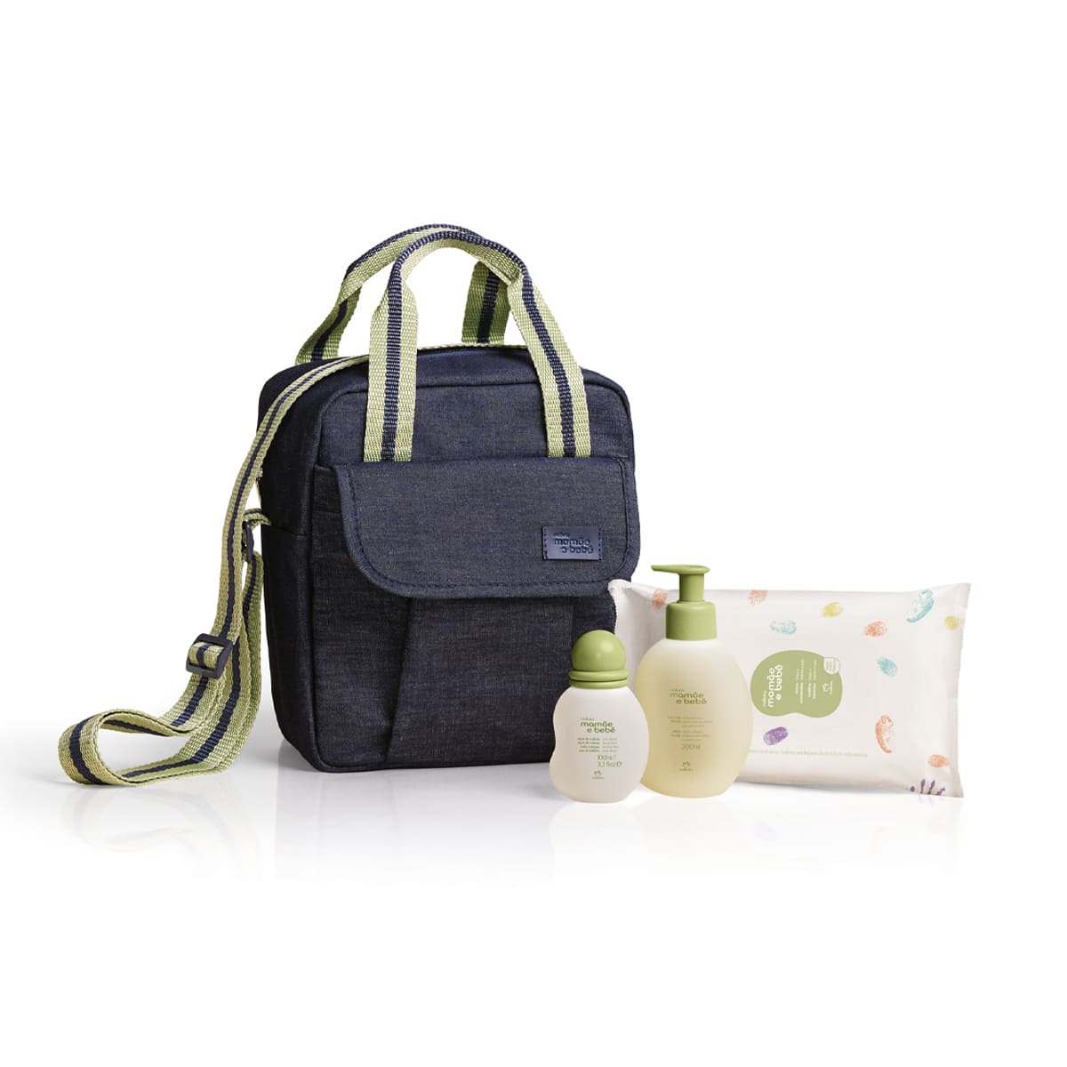 Conjunto Natura Mamae E Bebe Com Frasqueira 4 Produtos