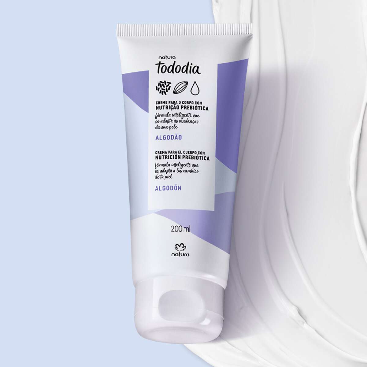 Creme Desodorante Nutritivo Para O Corpo Tododia Algodao 200 ml