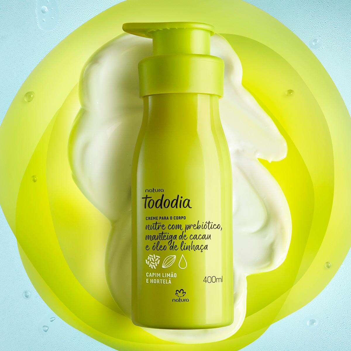 Creme Desodorante Nutritivo Para O Corpo Tododia Capim Limao E Hortela 400 ml