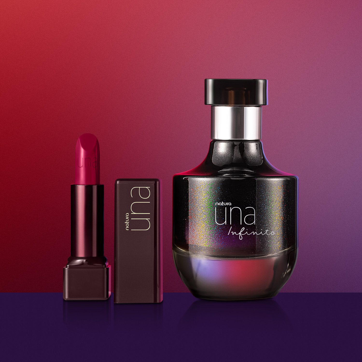 Kit Una Infinito Deo Parfum e Batom Extremo Conforto Número 2