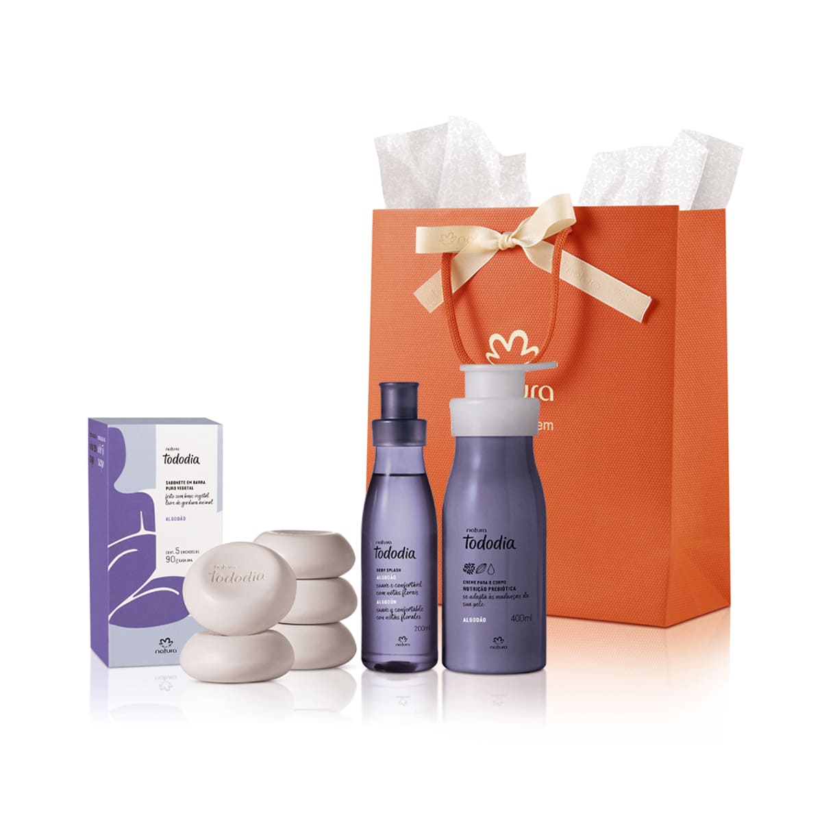 Presente Natura Tododia Algodao 3 Produtos