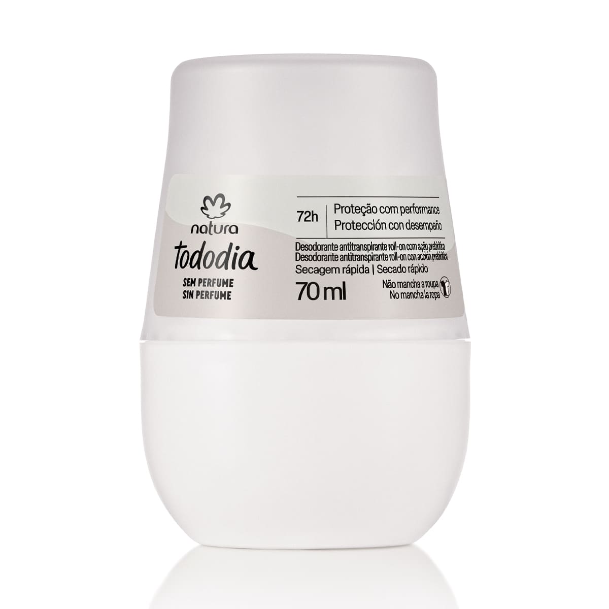 Desodorante Antitranspirante Roll On Tododia Sem Perfume 70 ml