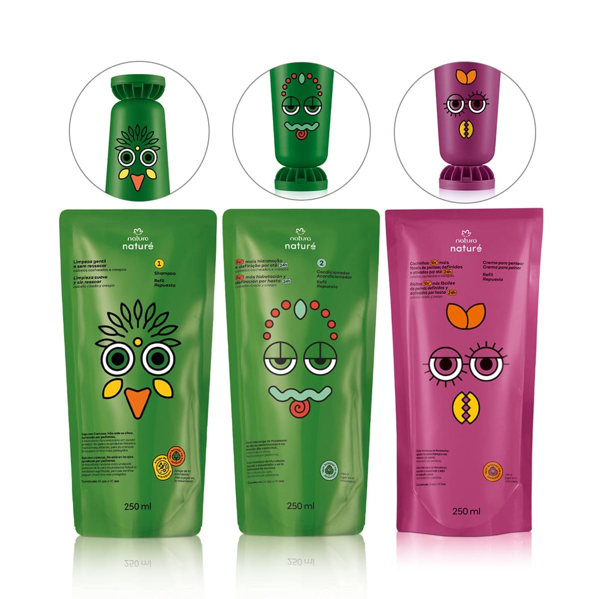 1758587171 360 Kit Nature Refis Cabelos Cacheados E Crespos 3 Un De