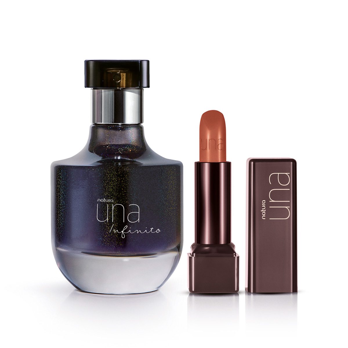 Kit Una Infinito Deo Parfum e Batom Extremo Conforto Coral