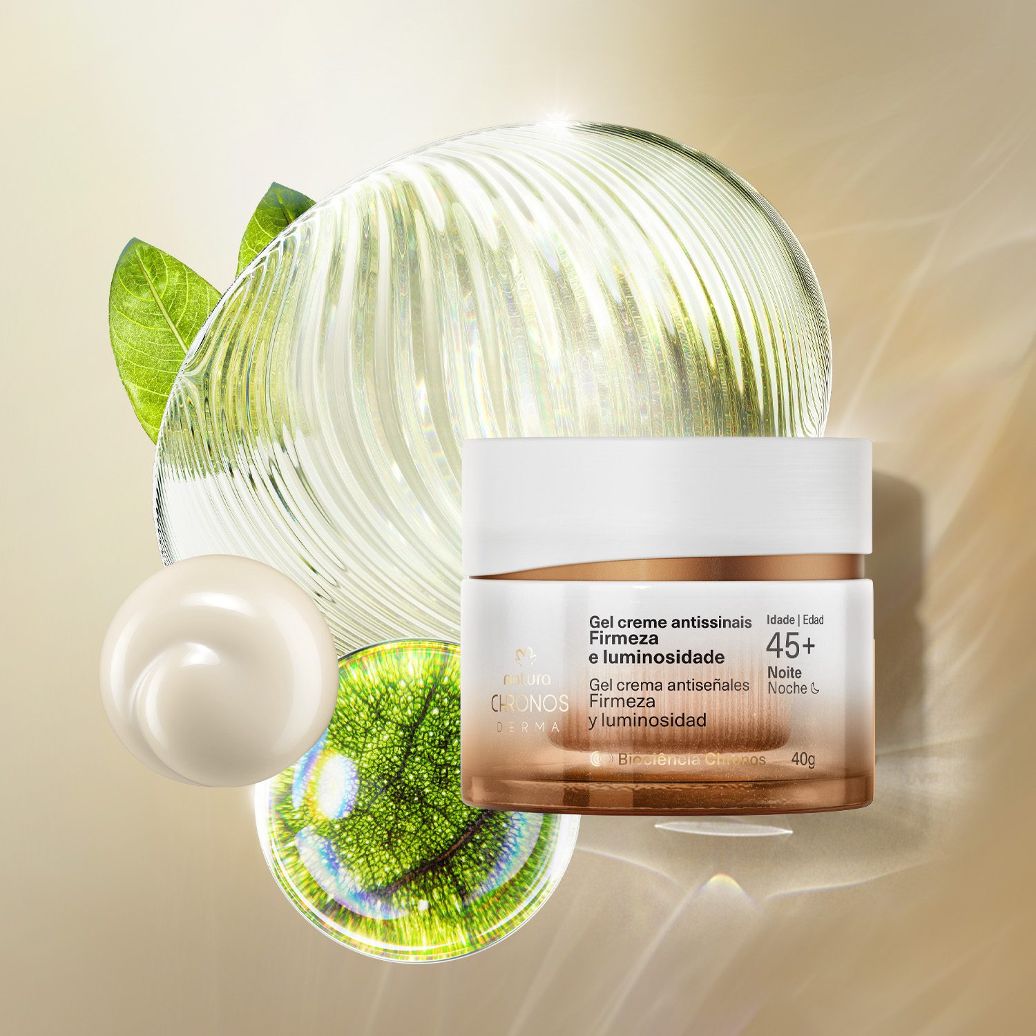 1758591556 415 Gel Creme Antissinais Firmeza E Luminosidade 45 Noite Chronos Derma