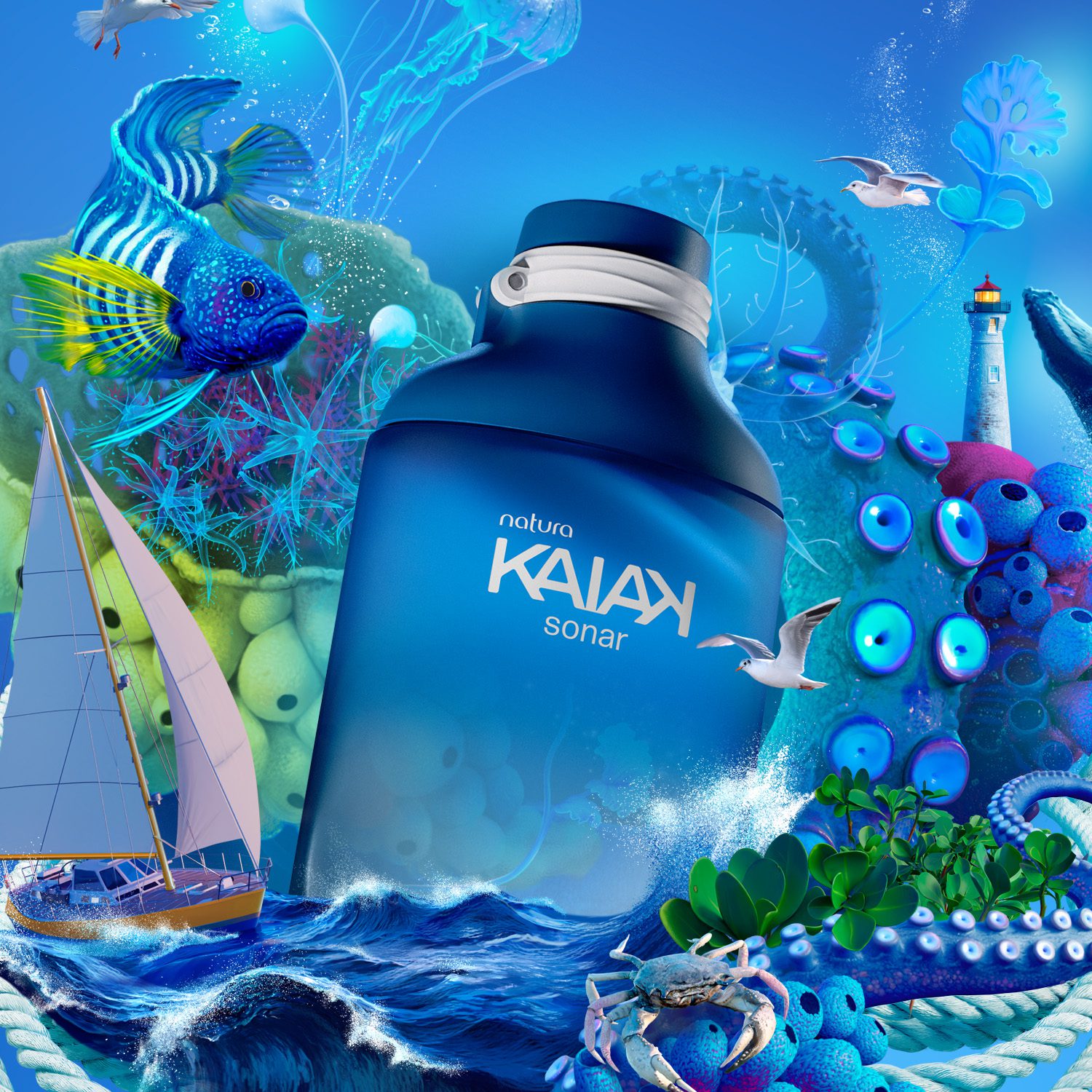 Visual mobile do Kaiak Sonar em ação