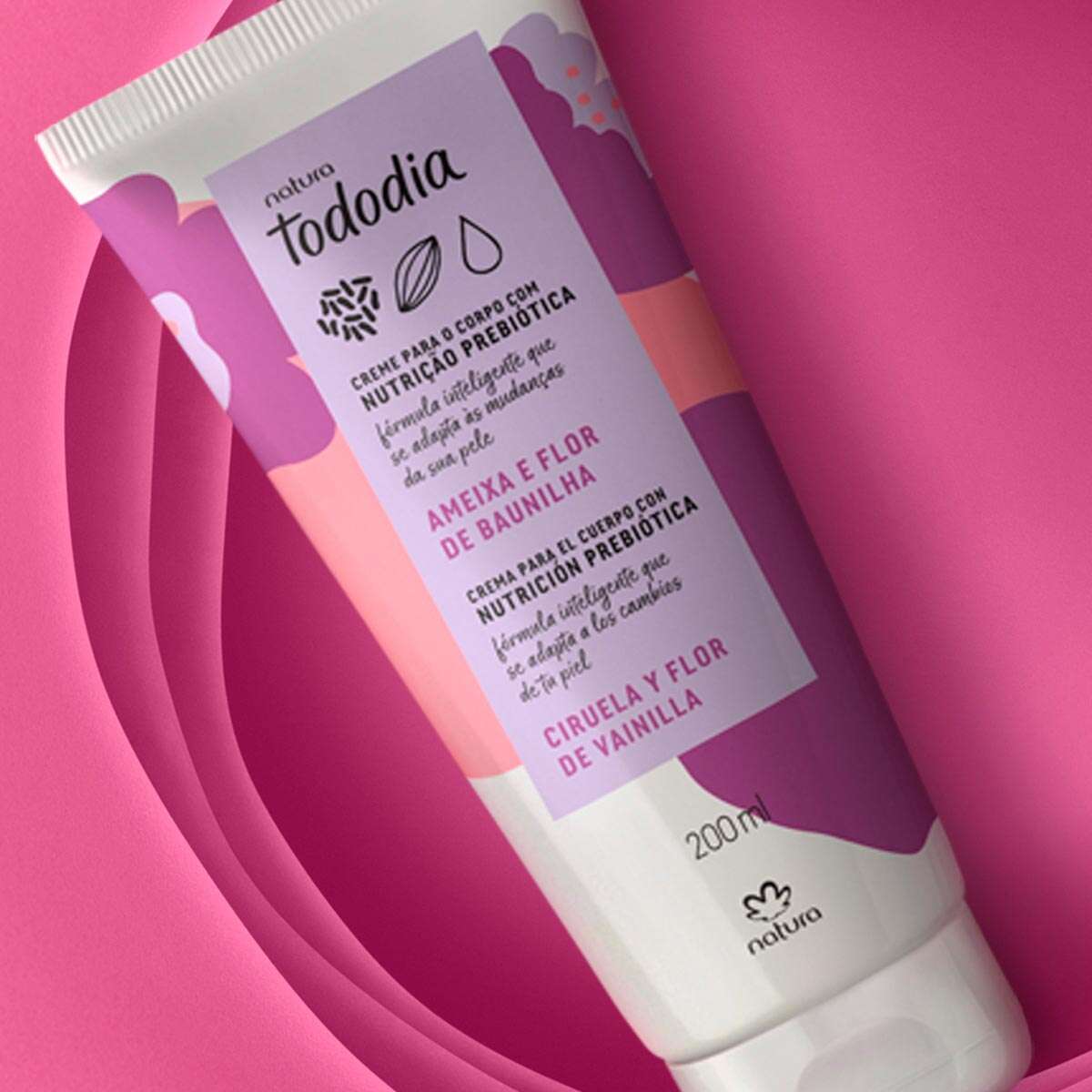 Creme Desodorante Nutritivo para o Corpo Tododia Ameixa e Flor de Baunilha 200 ml