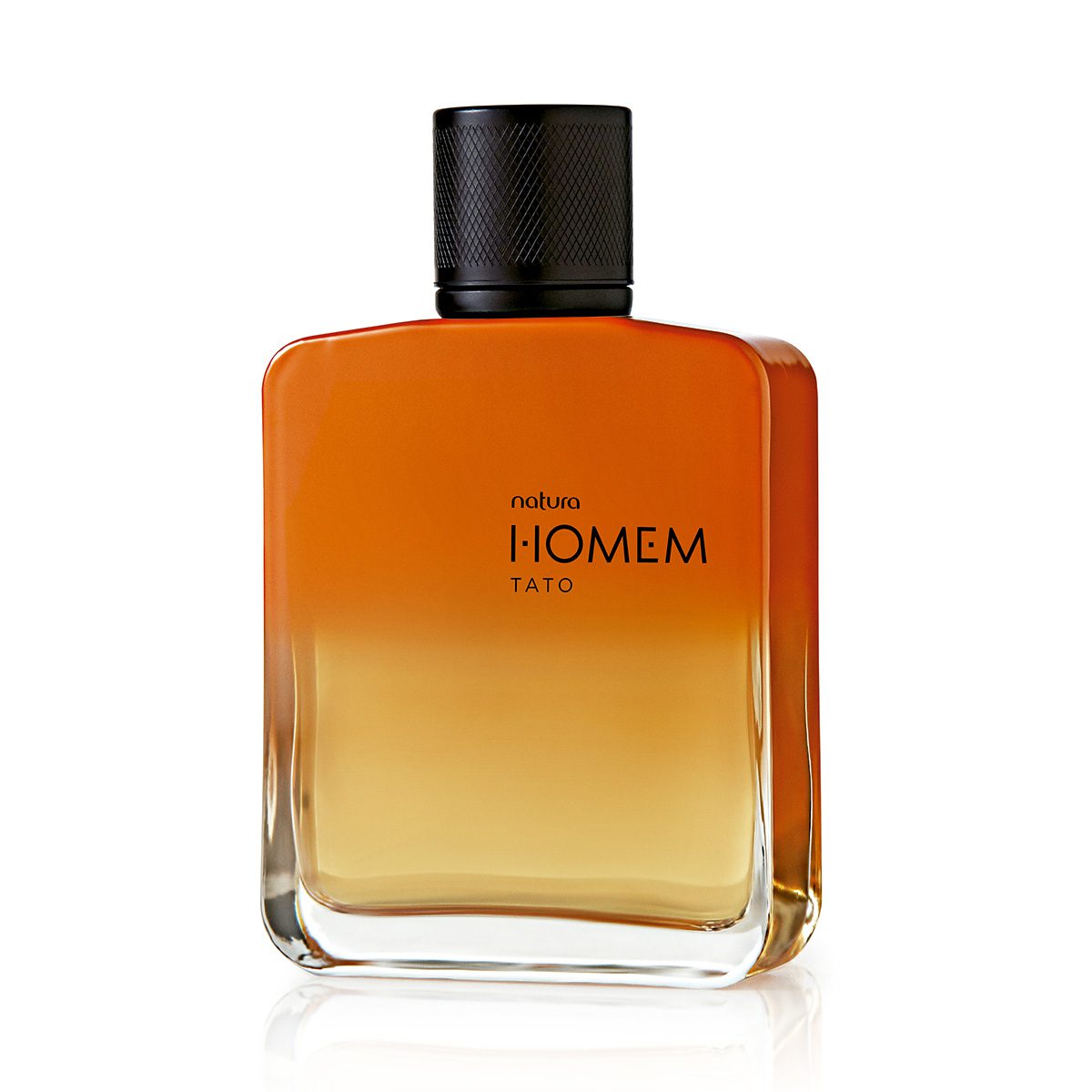 Detalhe close-up do frasco Natura Homem Tato 100 ml