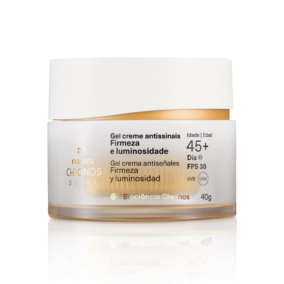 Gel Creme Antissinais Firmeza E Luminosidade 45 Dia Chronos Derma