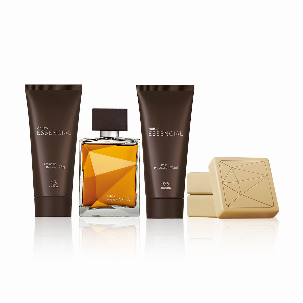 Sabonetes e produtos do kit Essencial