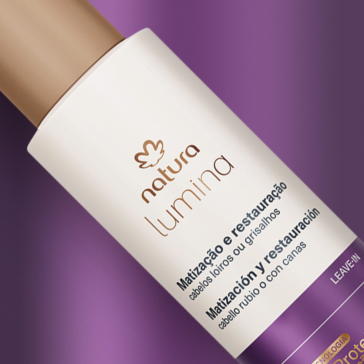 Leave In Matizador Para Cabelos Loiros E Grisalhos Lumina 150 ml 3 Leave-In Matizador para Restauração