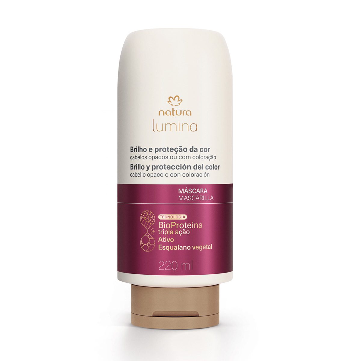 Mascara De Blindagem Para Cabelos Opacos Ou Com Coloracao Lumina 220 ml