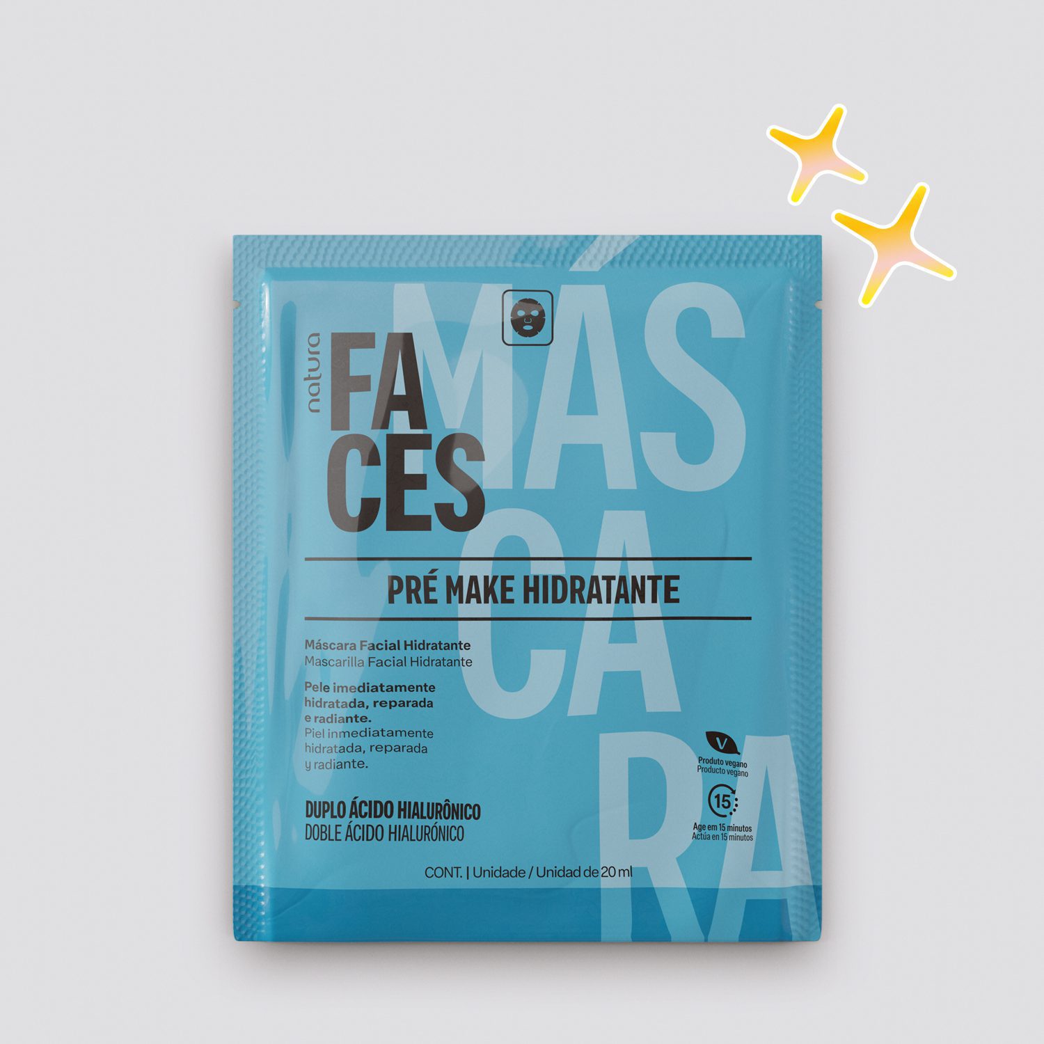 Mascara Facial Hidratante Pre Make Faces 20 ml