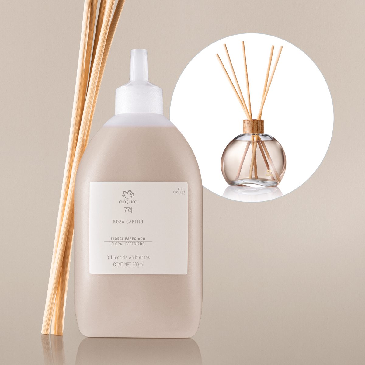 Refil Difusor Natura 774 Rosa Capitiu 200 ml