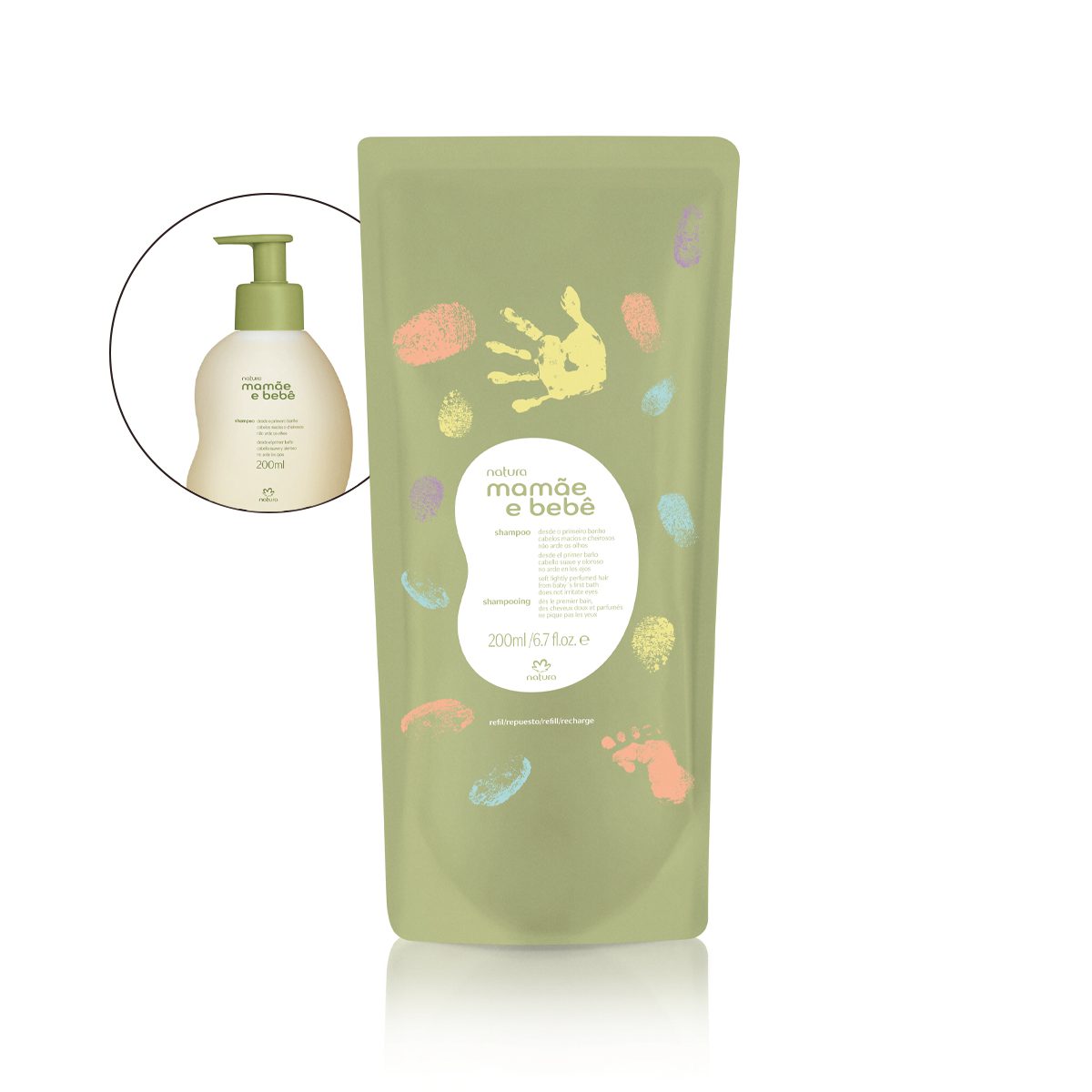Refil Shampoo Mamae E Bebe 200 ml