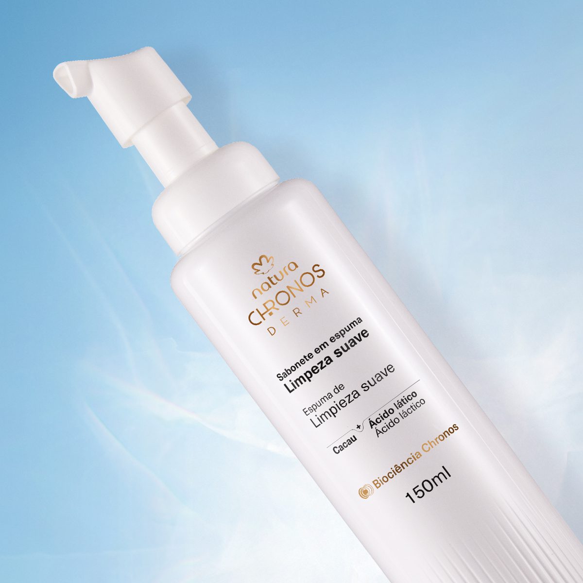 Sabonete Em Espuma Limpeza Suave Chronos Derma 150 ml