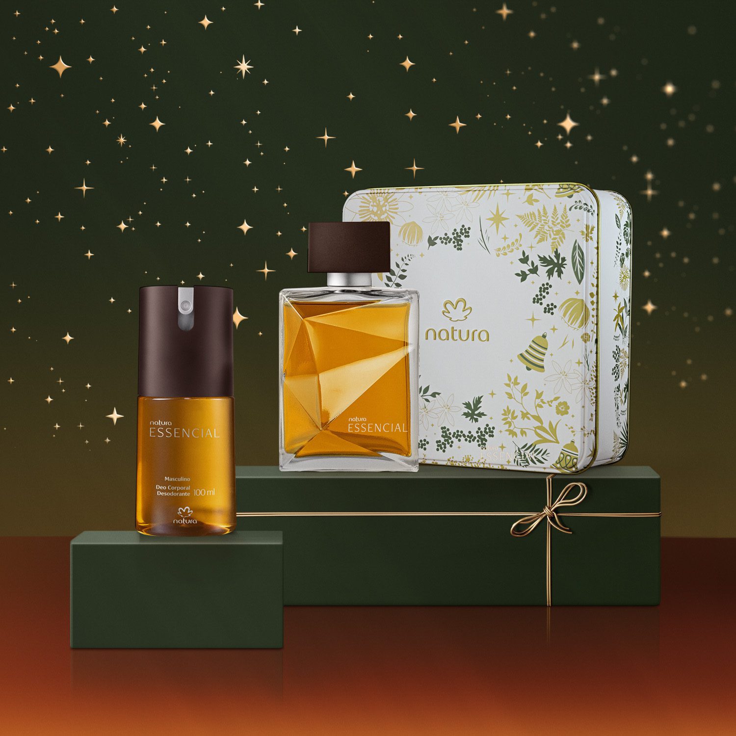 Fragrância amadeirada intensa do Essencial Masculino