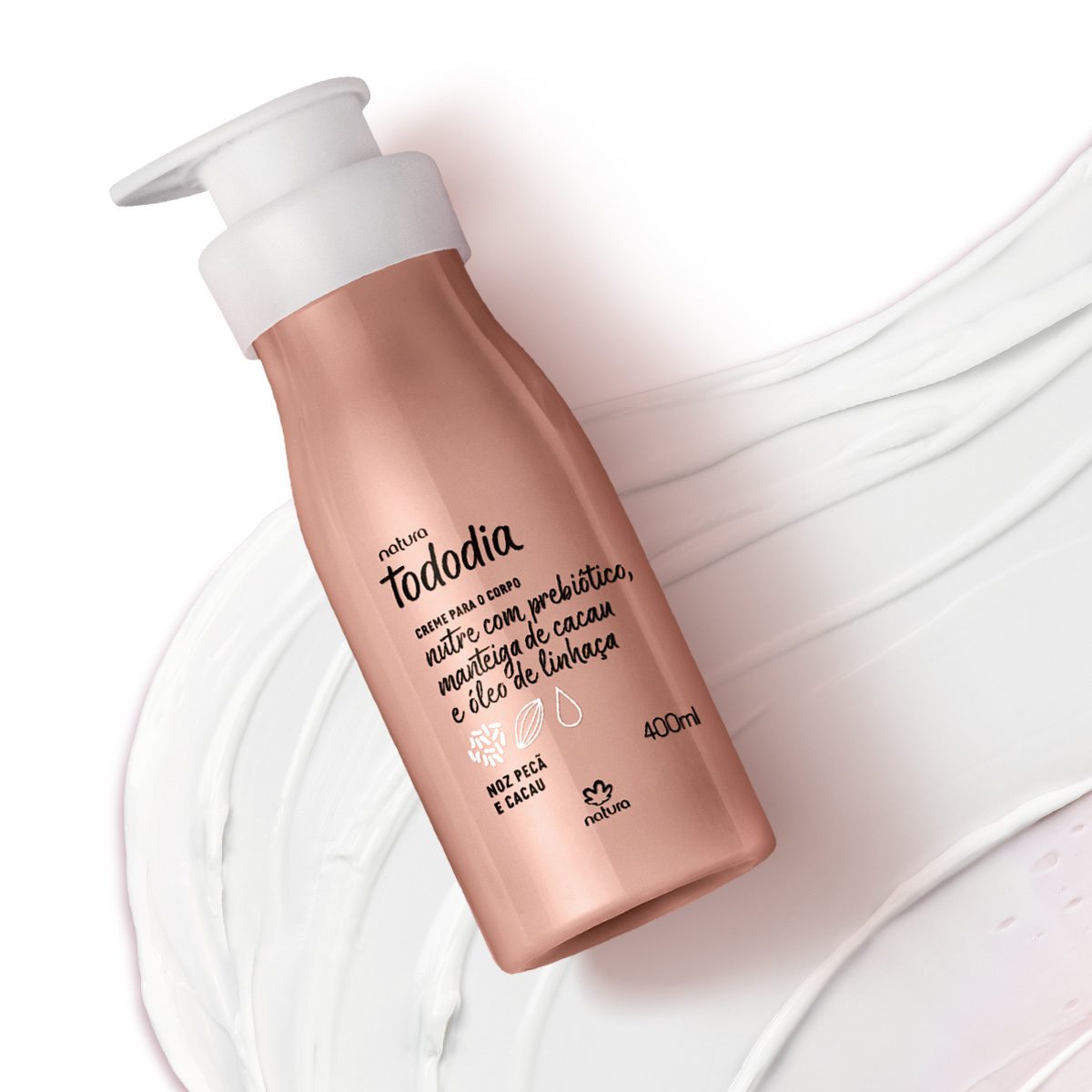 Creme Desodorante Nutritivo Para O Corpo Tododia Noz Peca E Cacau 400 ml