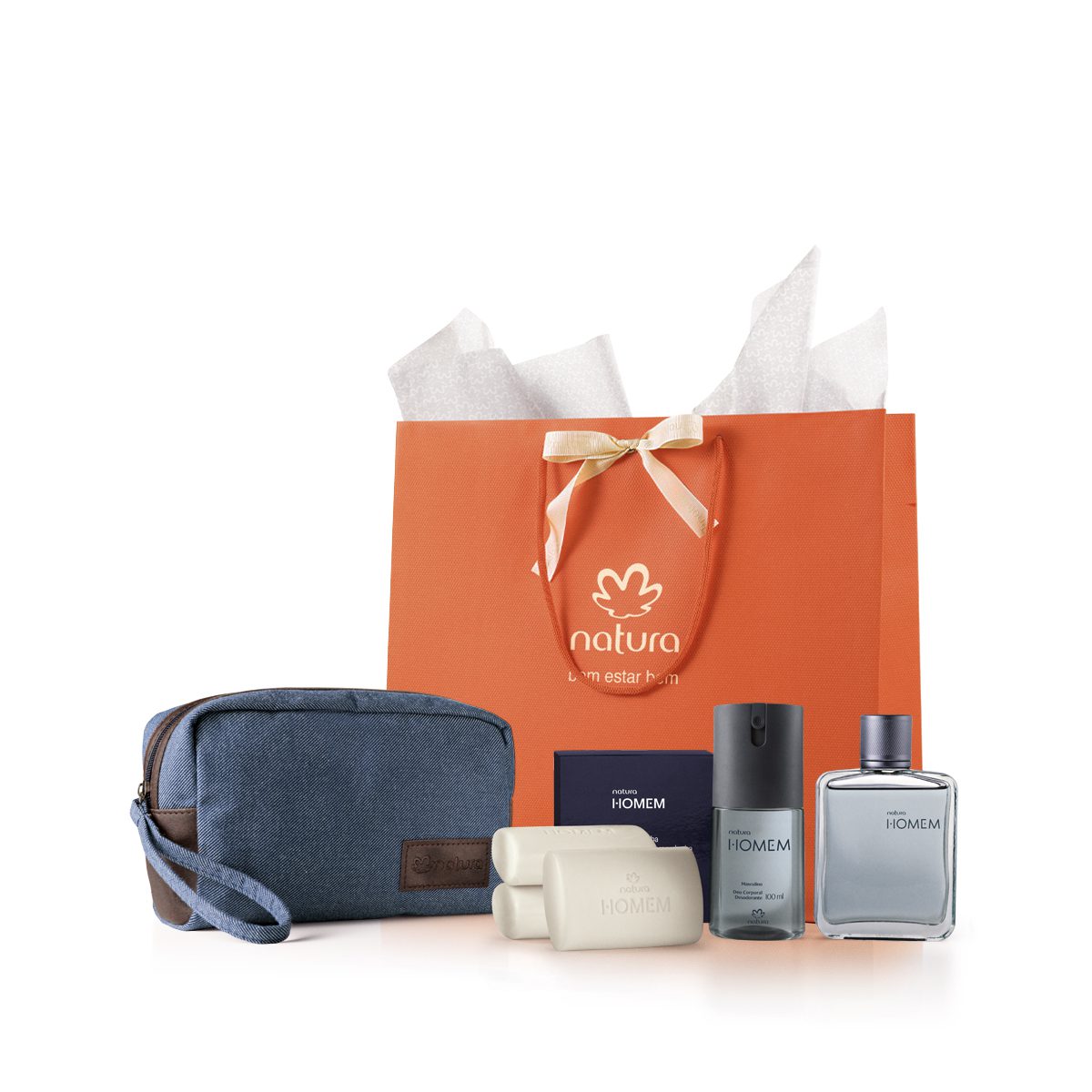Presente Natura Homem Completo Com Acessorio 4 Produtos