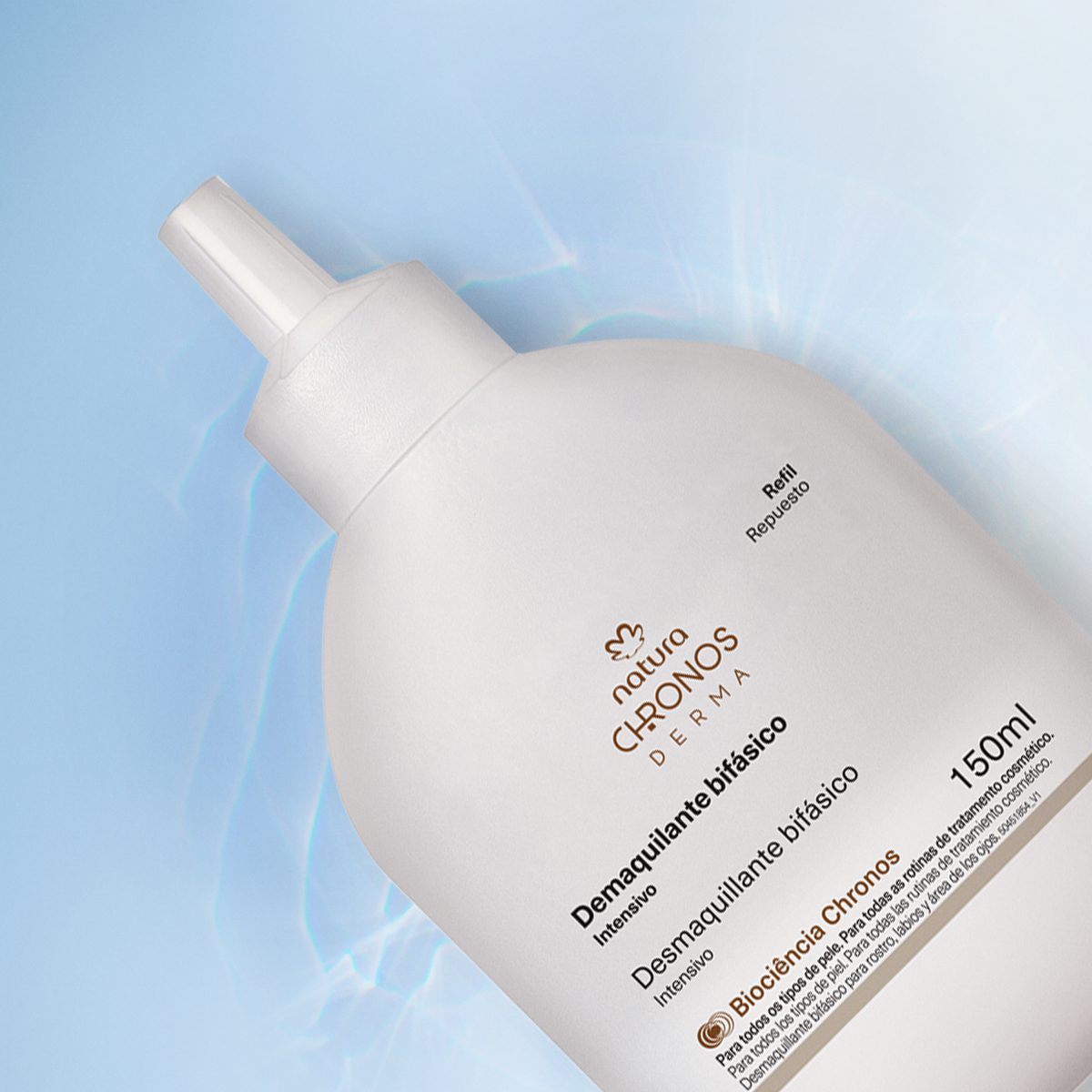 Refil Fluido Bifasico Demaquilante Intensivo Chronos Derma 150 ml