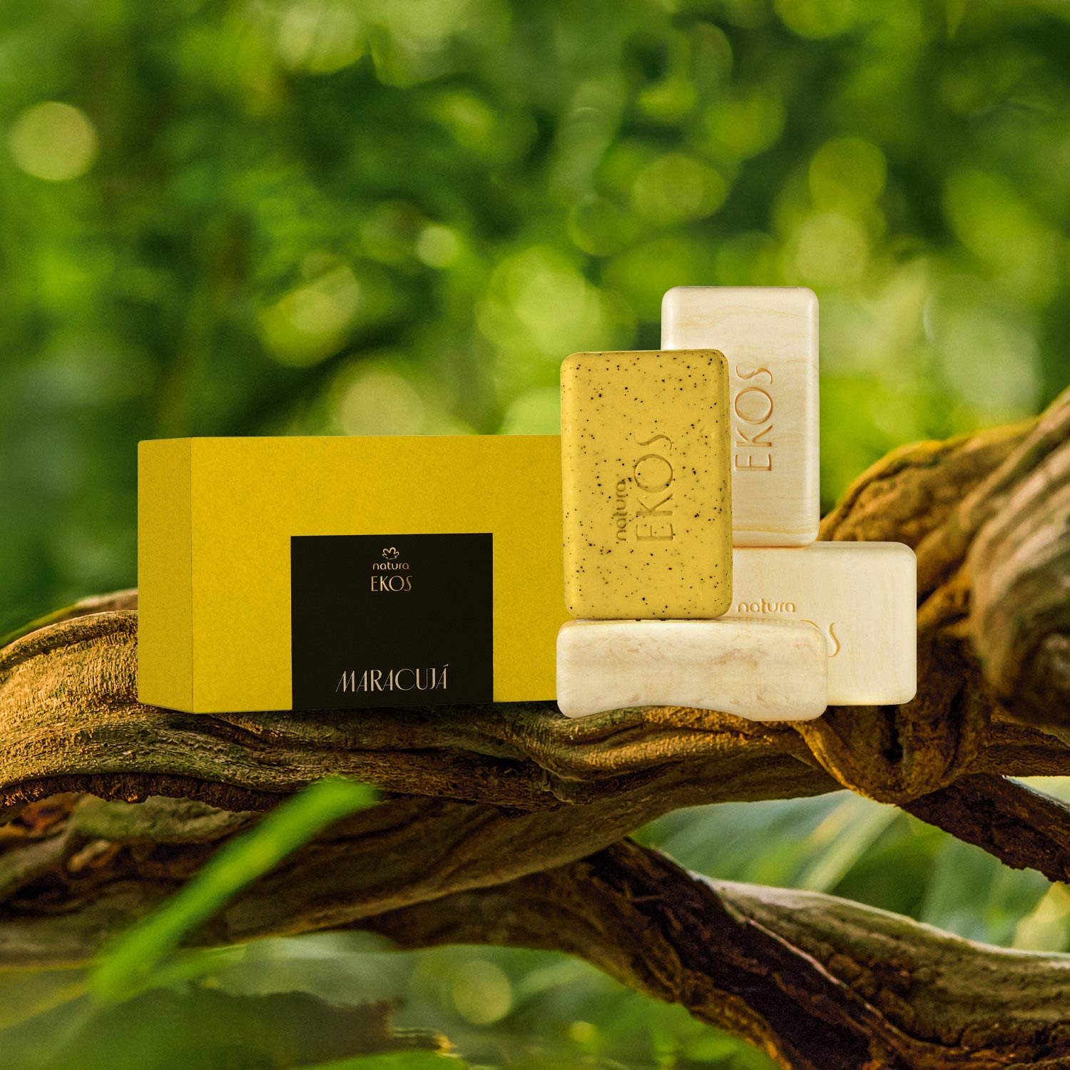 Sabonete Em Barra Cremoso E Esfoliante Puro Vegetal Ekos Maracuja 4 Un De 100 G