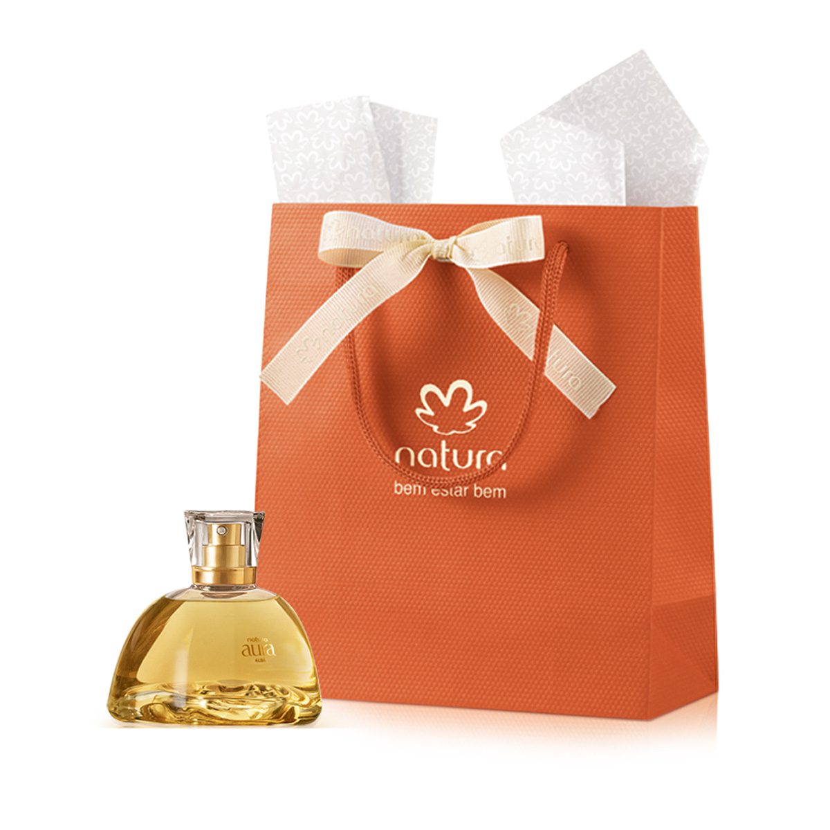Frasco do perfume Natura Aura Alba