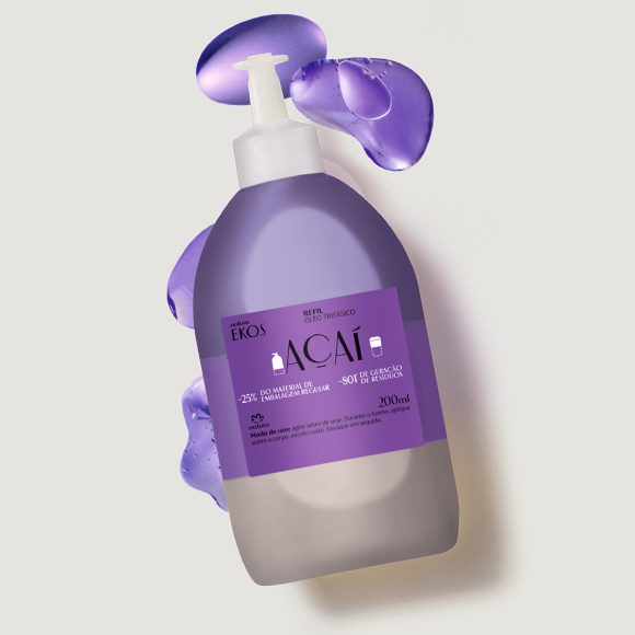 Refil Oleo Trifasico Desodorante Corporal Ekos Acai 200 ml 4 Refil Óleo Trifásico Desodorante Corporal Ekos Açaí
