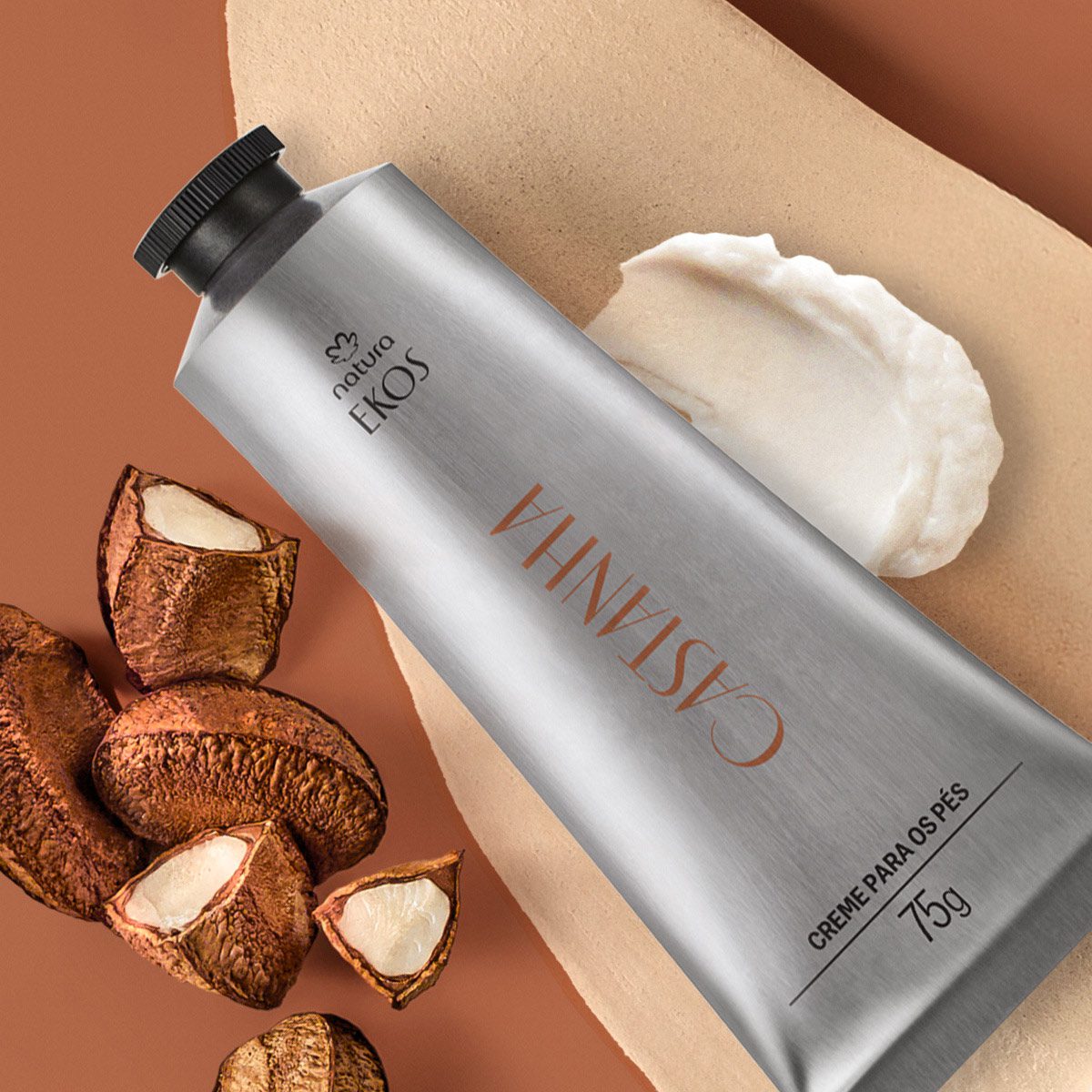 Creme Hidratante Para Os Pés Ekos Castanha