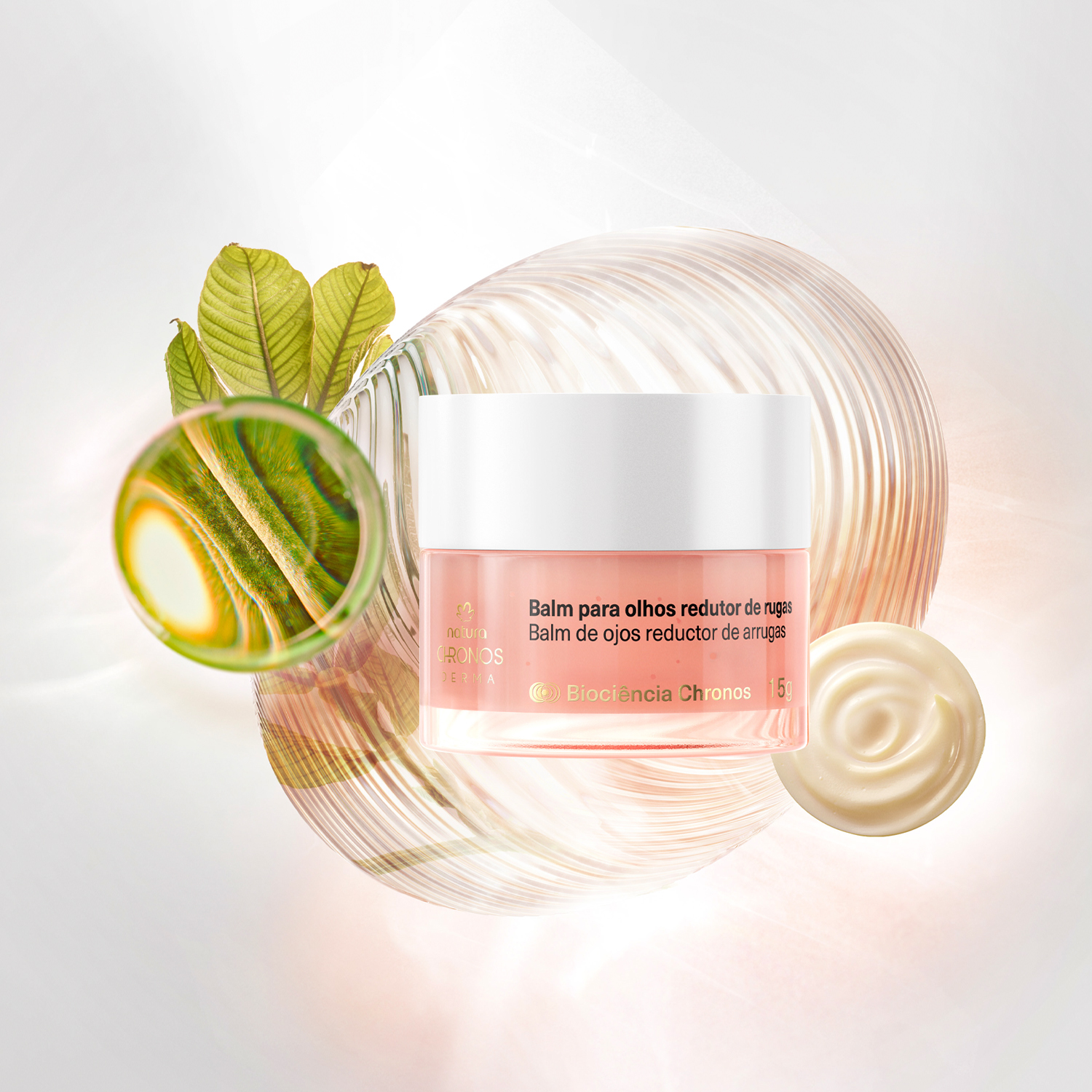 Balm Redutor De Rugas Chronos Derma 15 G 3 Aplicação do Balm no contorno dos olhos