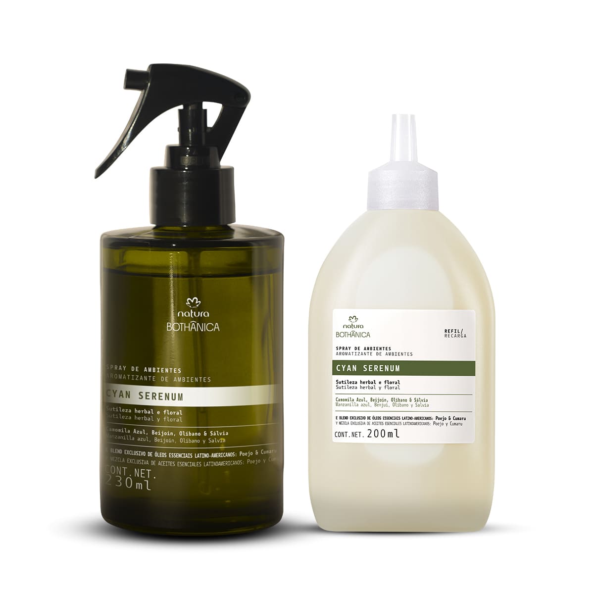 Kit Bothanica Spray Para Ambientes Cyan Serenum 2 Produtos