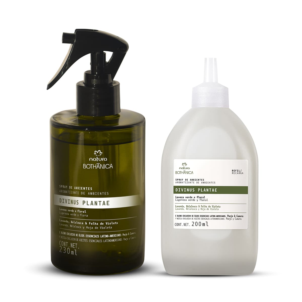 Kit Bothanica Spray Para Ambientes Divinus Plantae E Refil 2