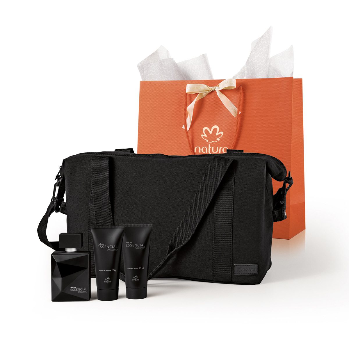 Presente Natura Essencial Exclusivo Masculino Completo Com Mala De Mao 4 Produtos
