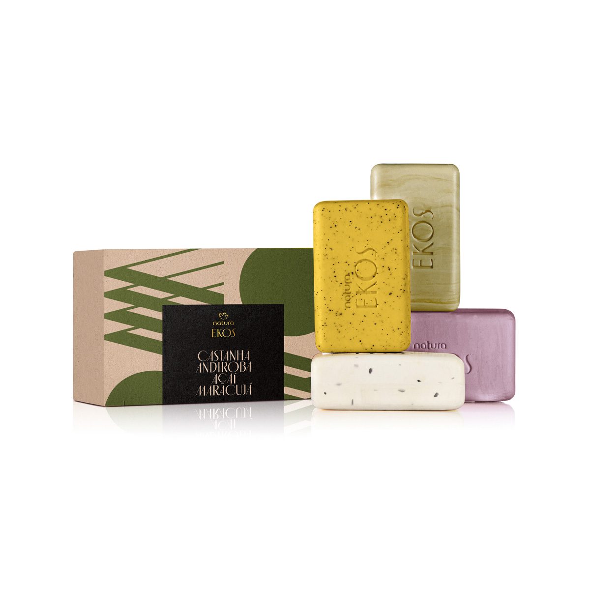 Sabonete Em Barra Puro Vegetal Cremoso E Esfoliante Ekos 4 Un De 100 G