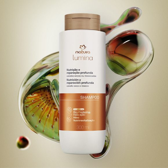 Shampoo Nutritivo Para Cabelos Secos Ou Ressecados Lumina 300 ml