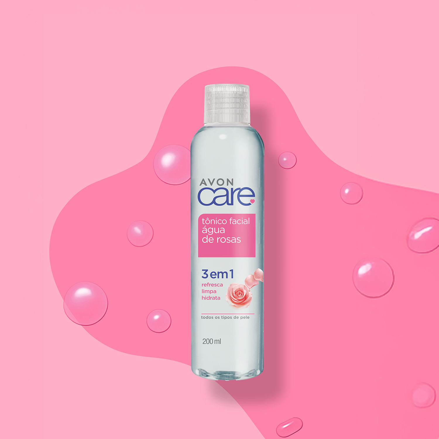 Avon Care Tonico Facial Agua De Rosas 3 Em 1 200ml 3 Tônico Facial Avon Care em uso