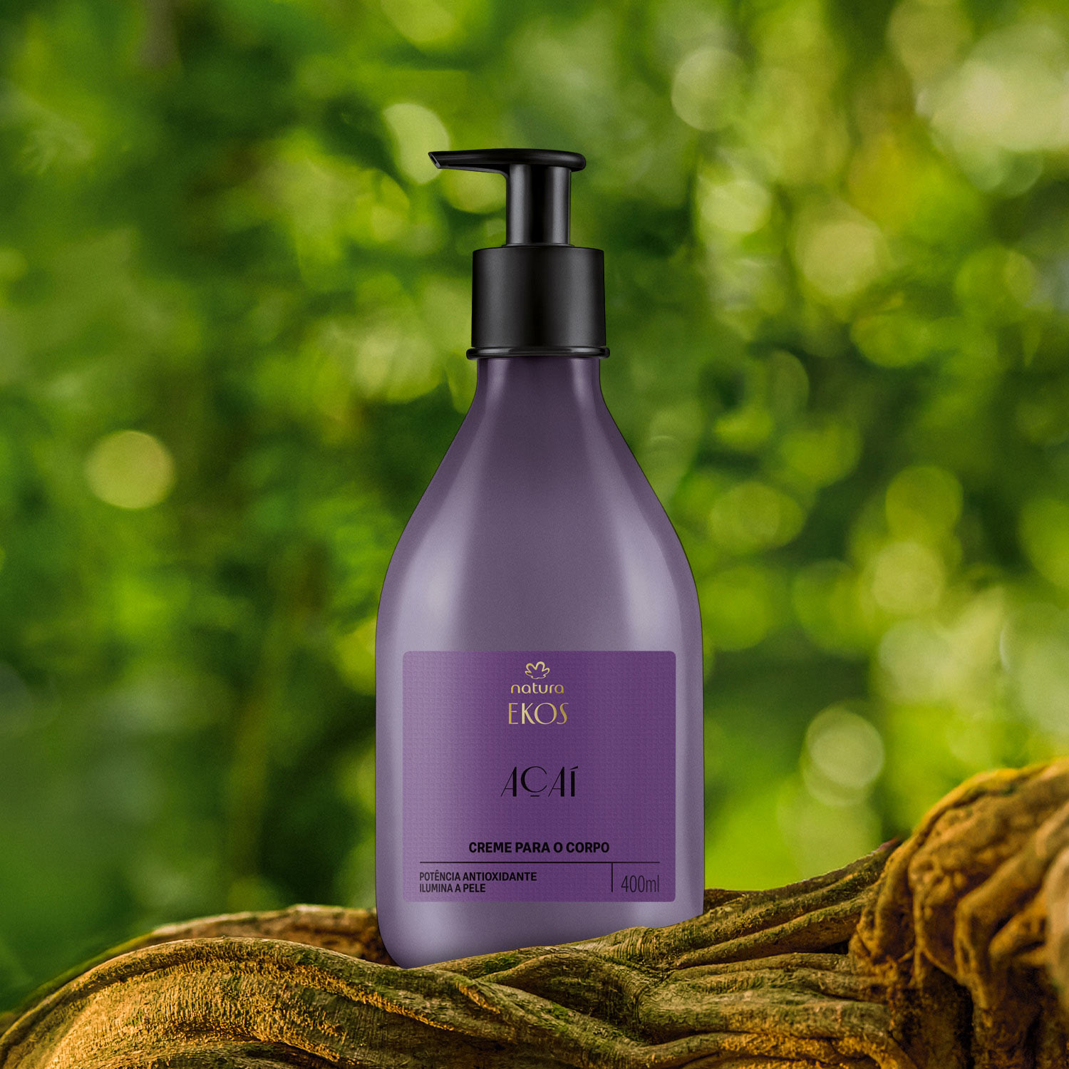 Creme Desodorante Hidratante Para O Corpo Ekos Acai 400 ml 3 Textura cremosa do Creme Ekos Açaí